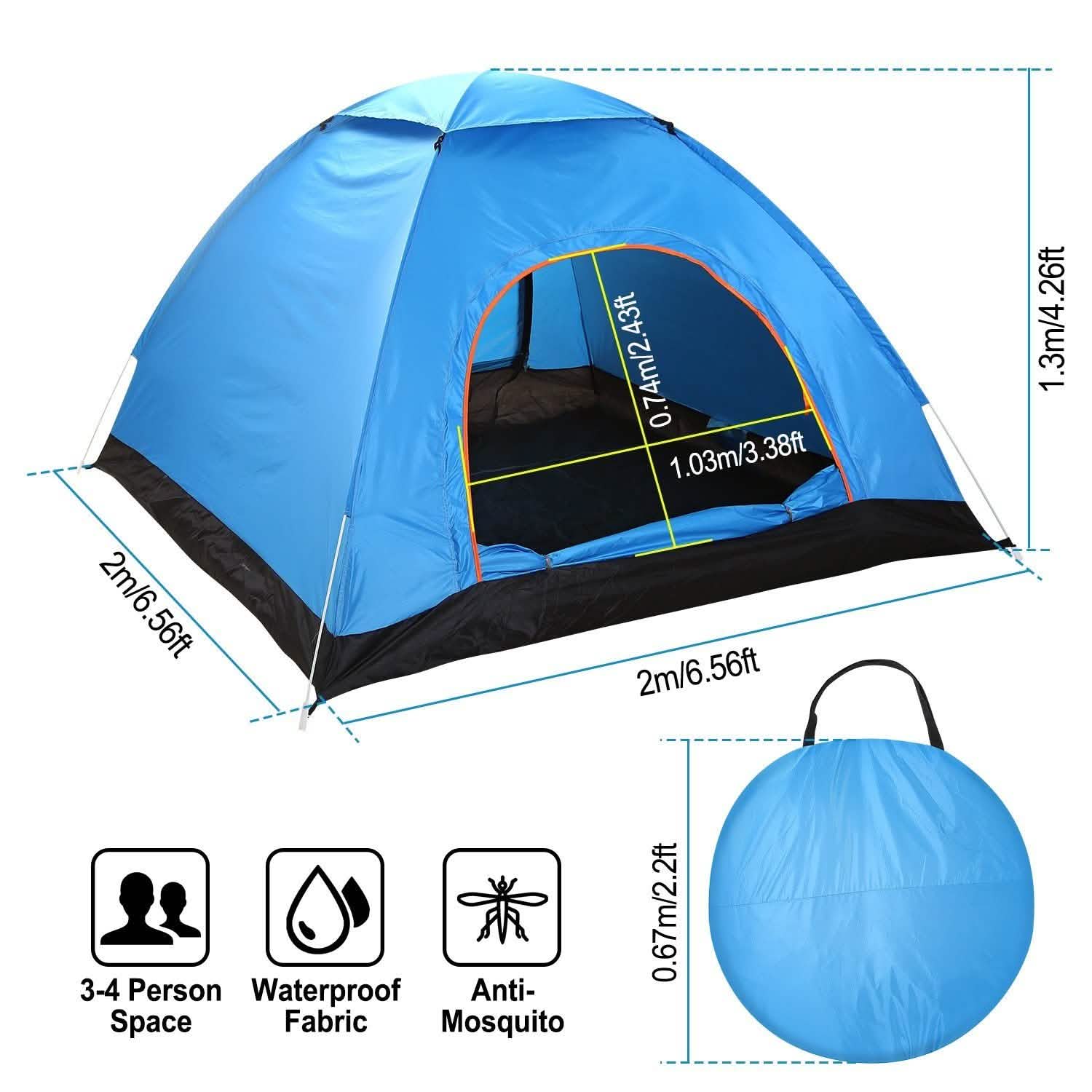 4 Persons Camping Waterproof Tent by DailySale