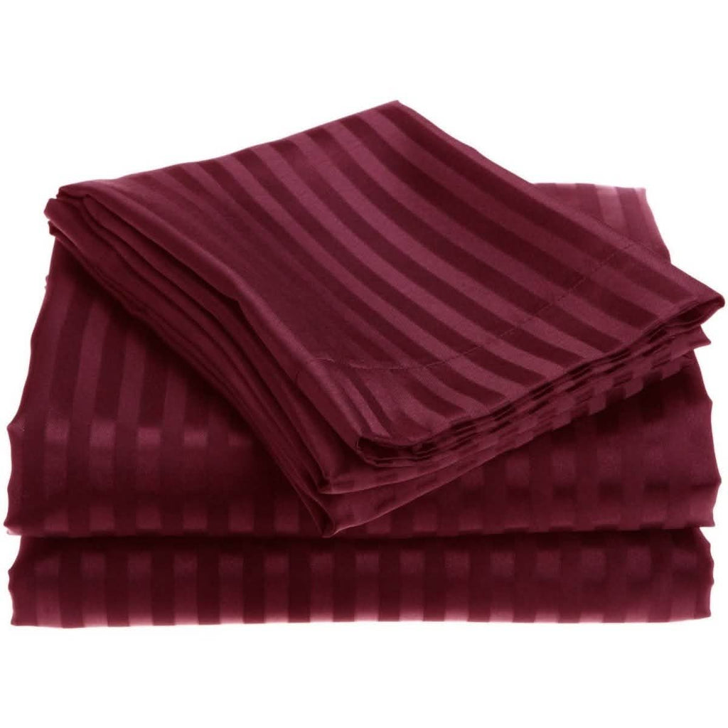 4-Piece: 1800 Series Brushed Microfiber Dobby Striped Sheet Set by DailySale
