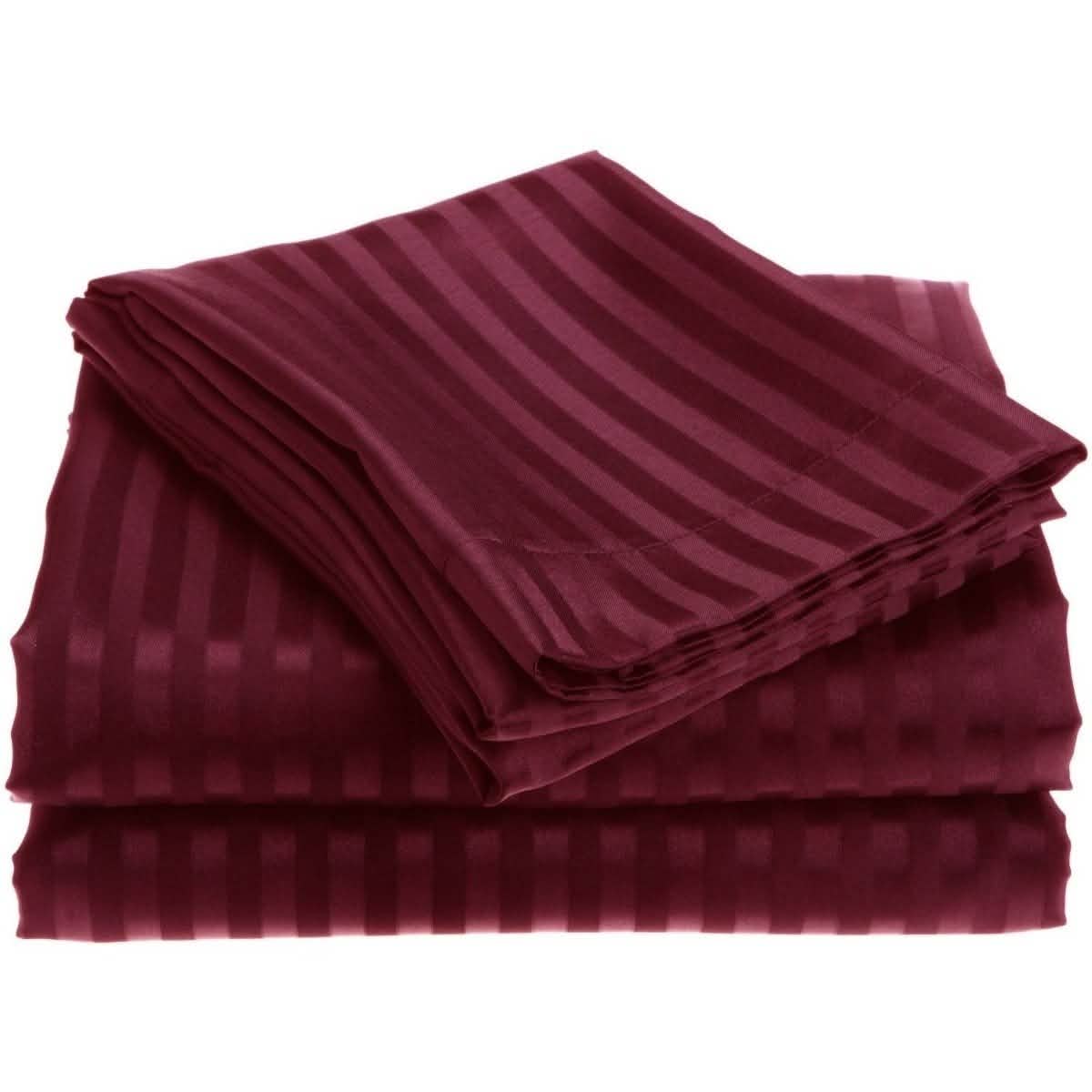 4-Piece: 1800 Series Brushed Microfiber Dobby Striped Sheet Set by DailySale
