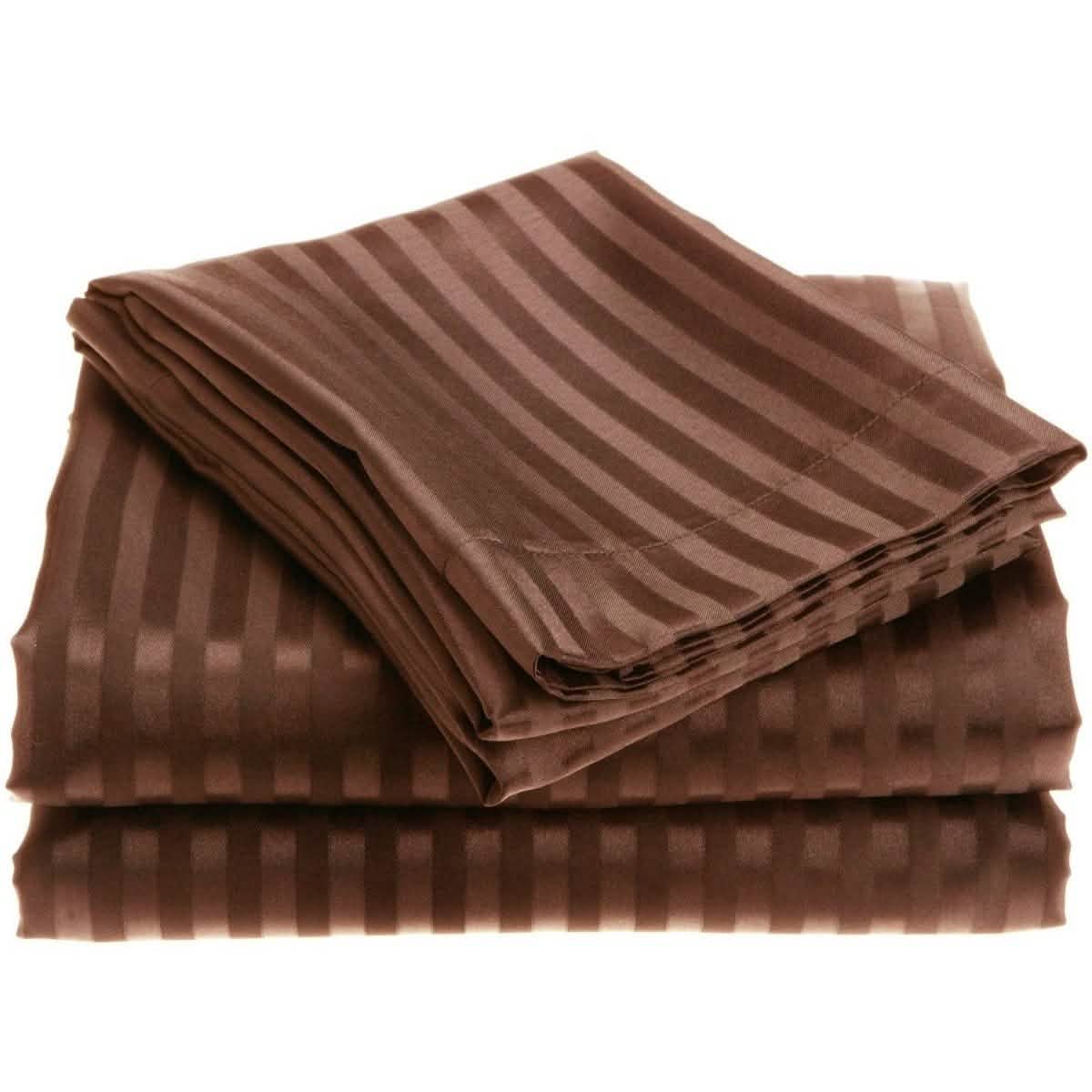 4-Piece: 1800 Series Brushed Microfiber Dobby Striped Sheet Set by DailySale