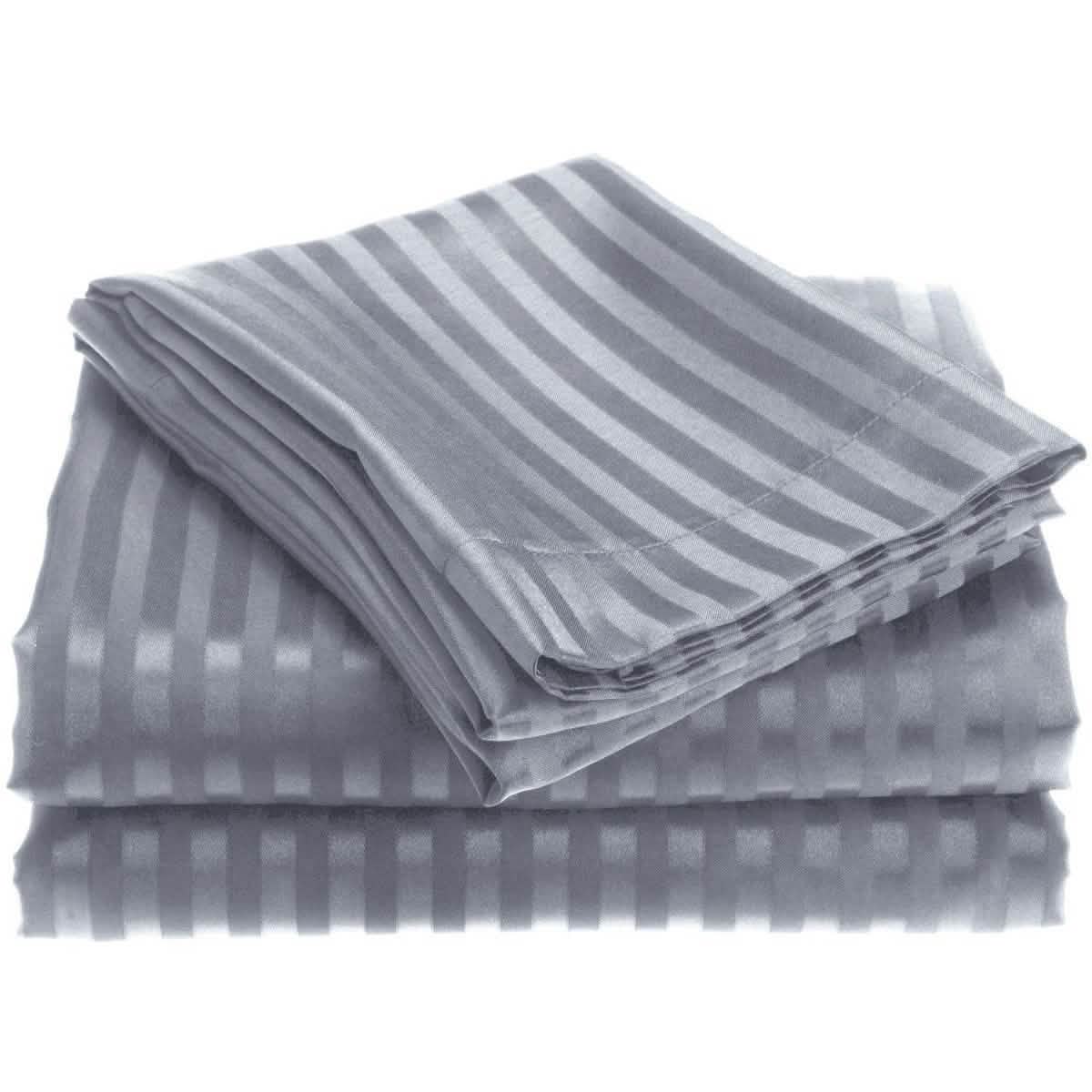 4-Piece: 1800 Series Brushed Microfiber Dobby Striped Sheet Set by DailySale