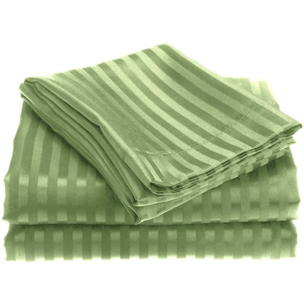 4-Piece: 1800 Series Brushed Microfiber Dobby Striped Sheet Set by DailySale