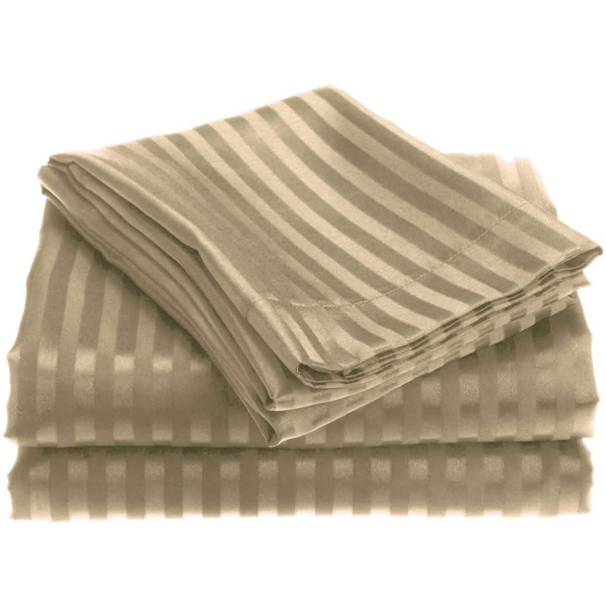 4-Piece: 1800 Series Brushed Microfiber Dobby Striped Sheet Set by DailySale