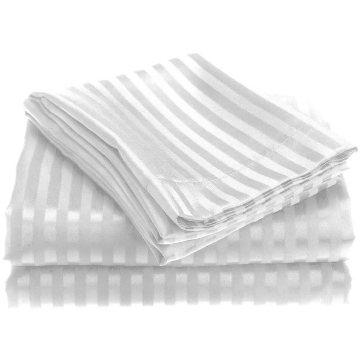 4-Piece: 1800 Series Brushed Microfiber Dobby Striped Sheet Set by DailySale