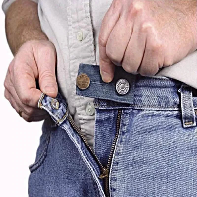 4-Piece: Jeans Elastic Waistband Button Extender Belt by DailySale