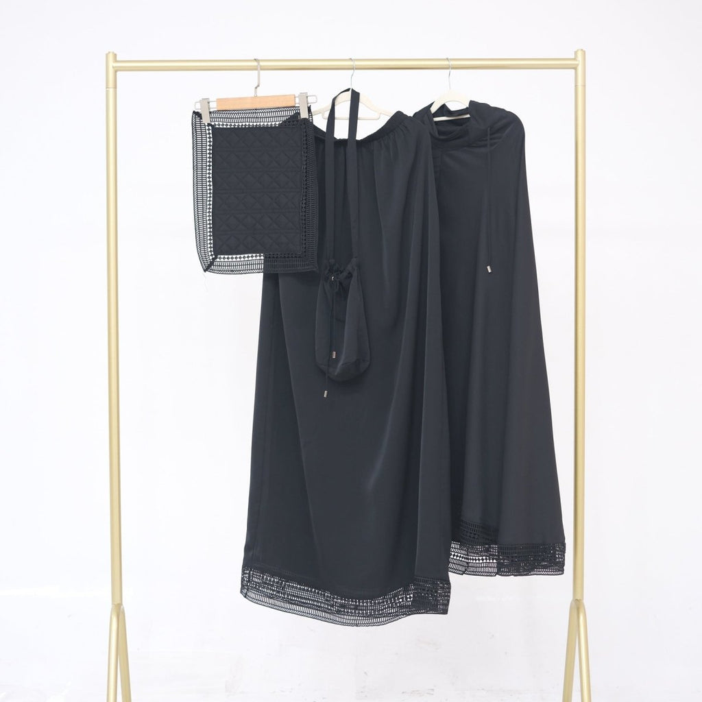 4-Piece Nida Prayer Set with Lace Trim(MK031) by Mariam's Collection
