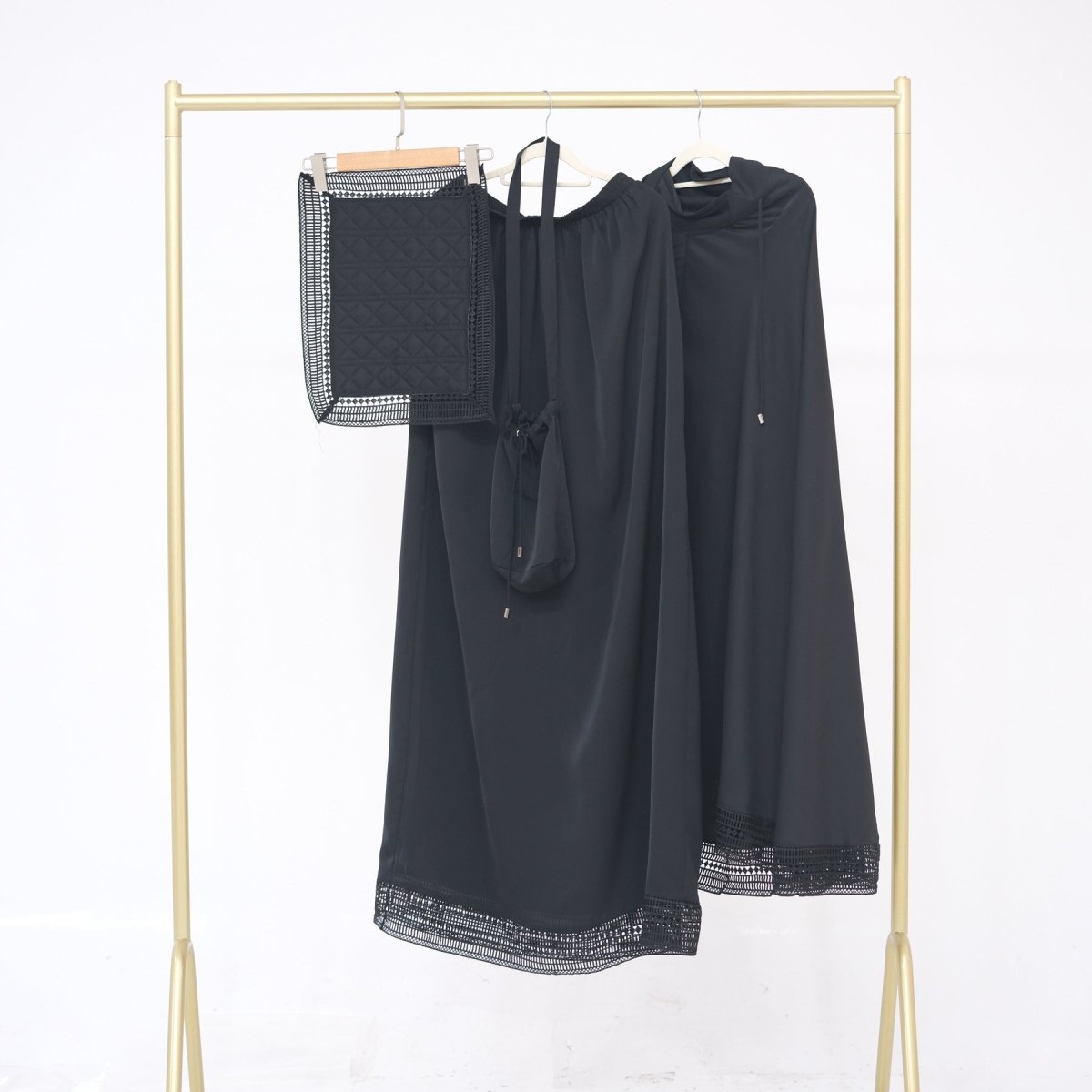 4-Piece Nida Prayer Set with Lace Trim(MK031) by Mariam's Collection