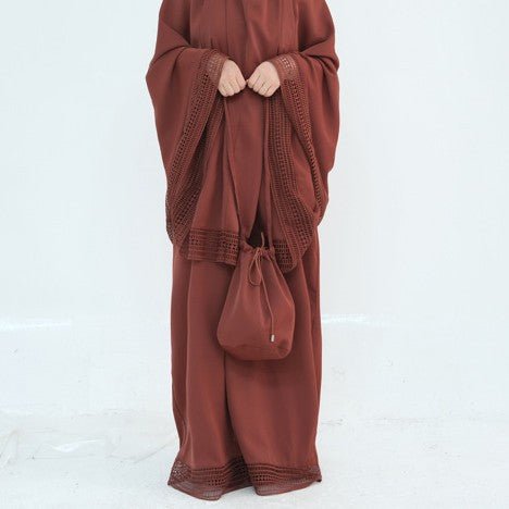 4-Piece Nida Prayer Set with Lace Trim(MK031) by Mariam's Collection