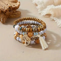 4-Piece Set: Creative Bohemian Bracelet, Layered Beaded Stretchable Bracelet by DailySale