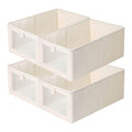 4-Pieces: Foldable Linen Clothing Storage Bin with Visible Clear Window by DailySale