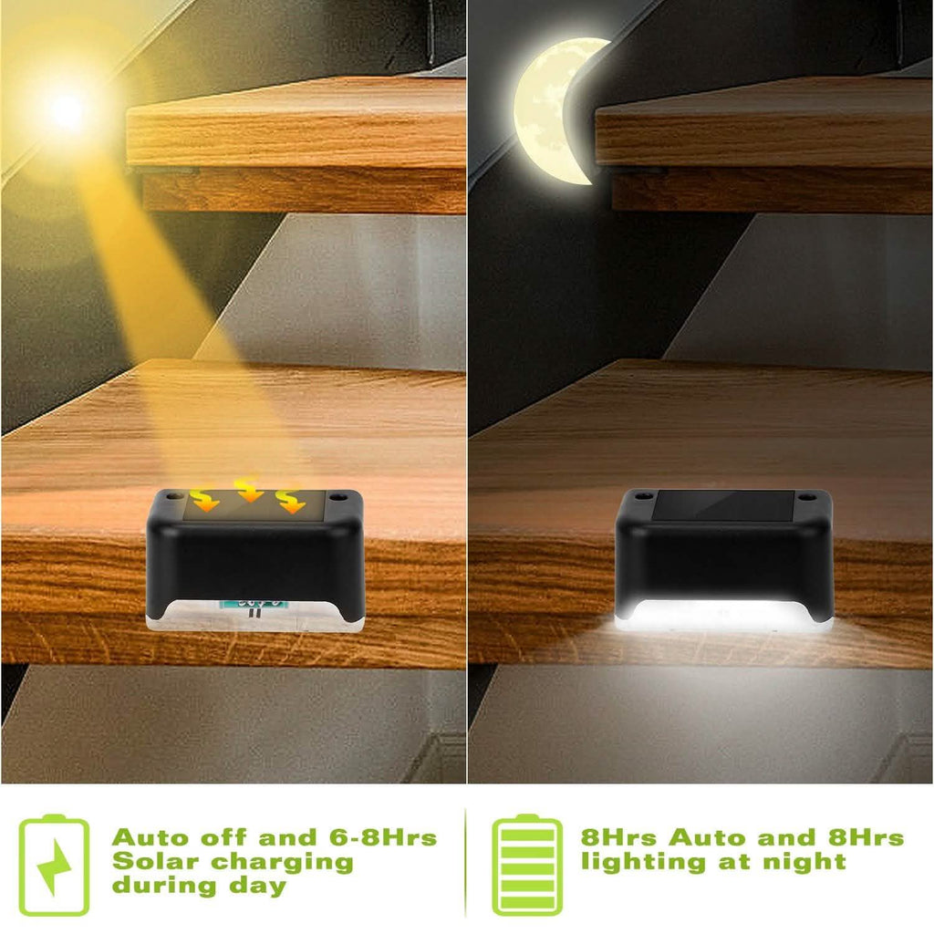 4-Pieces: Solar Powered LED Step Lights by DailySale