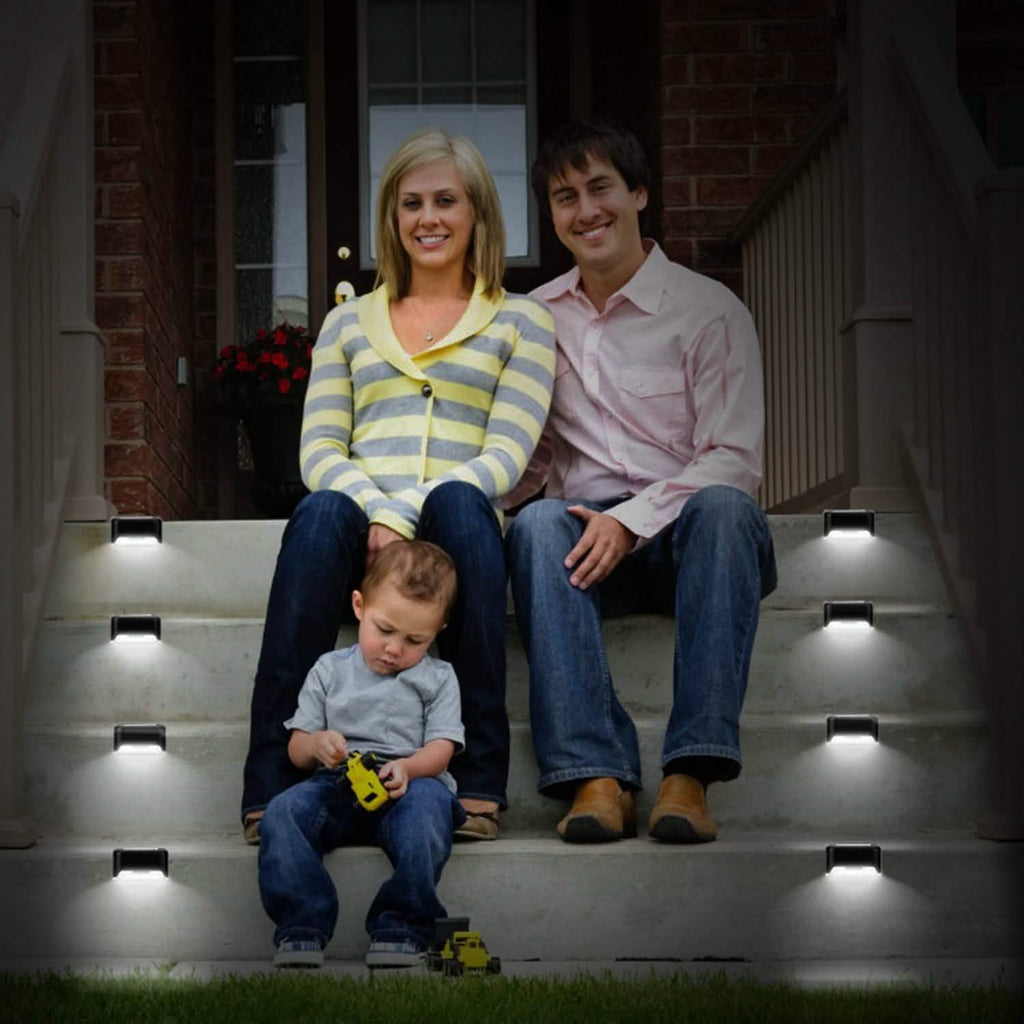 4-Pieces: Solar Powered LED Step Lights by DailySale
