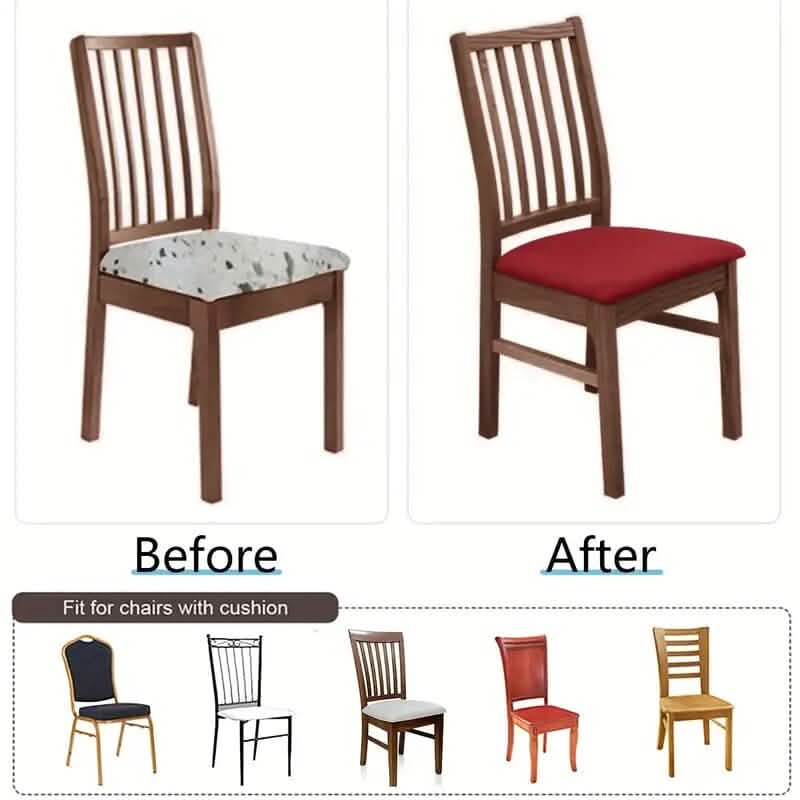 4-Pieces: Solid Color Brushed High Elastic Chair Cover by DailySale