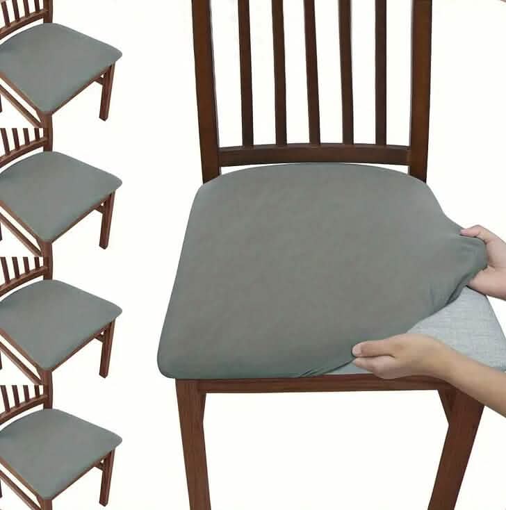 4-Pieces: Solid Color Brushed High Elastic Chair Cover by DailySale