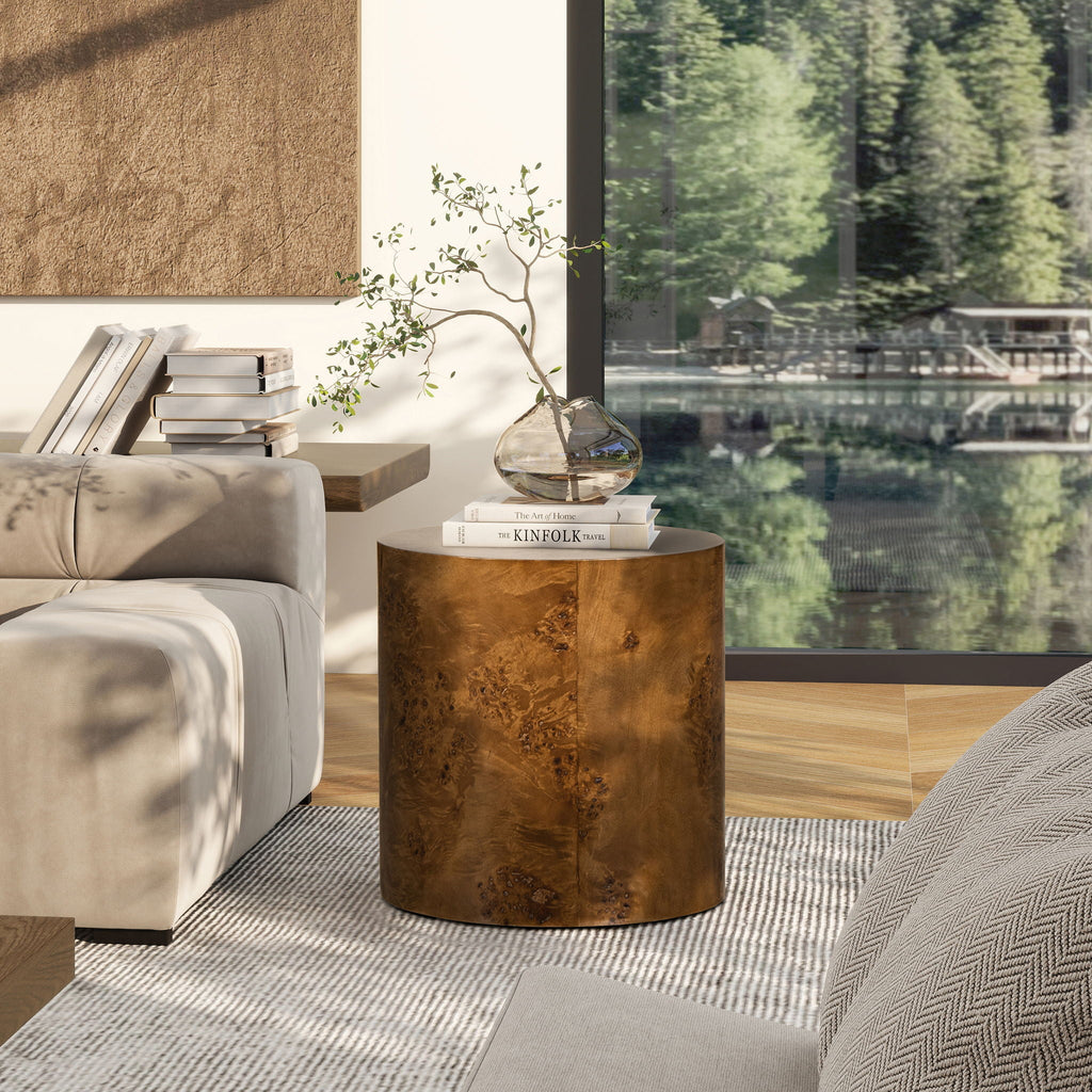 Nebula - Accent Oval Pillar Side Table by Unique Piece Furniture