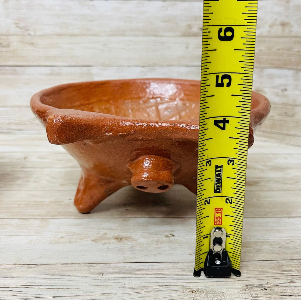Authentic Mexican Pig Molcajete Molcajete Mexicano de Barro en Forna de Marranito by Chica Mexico
