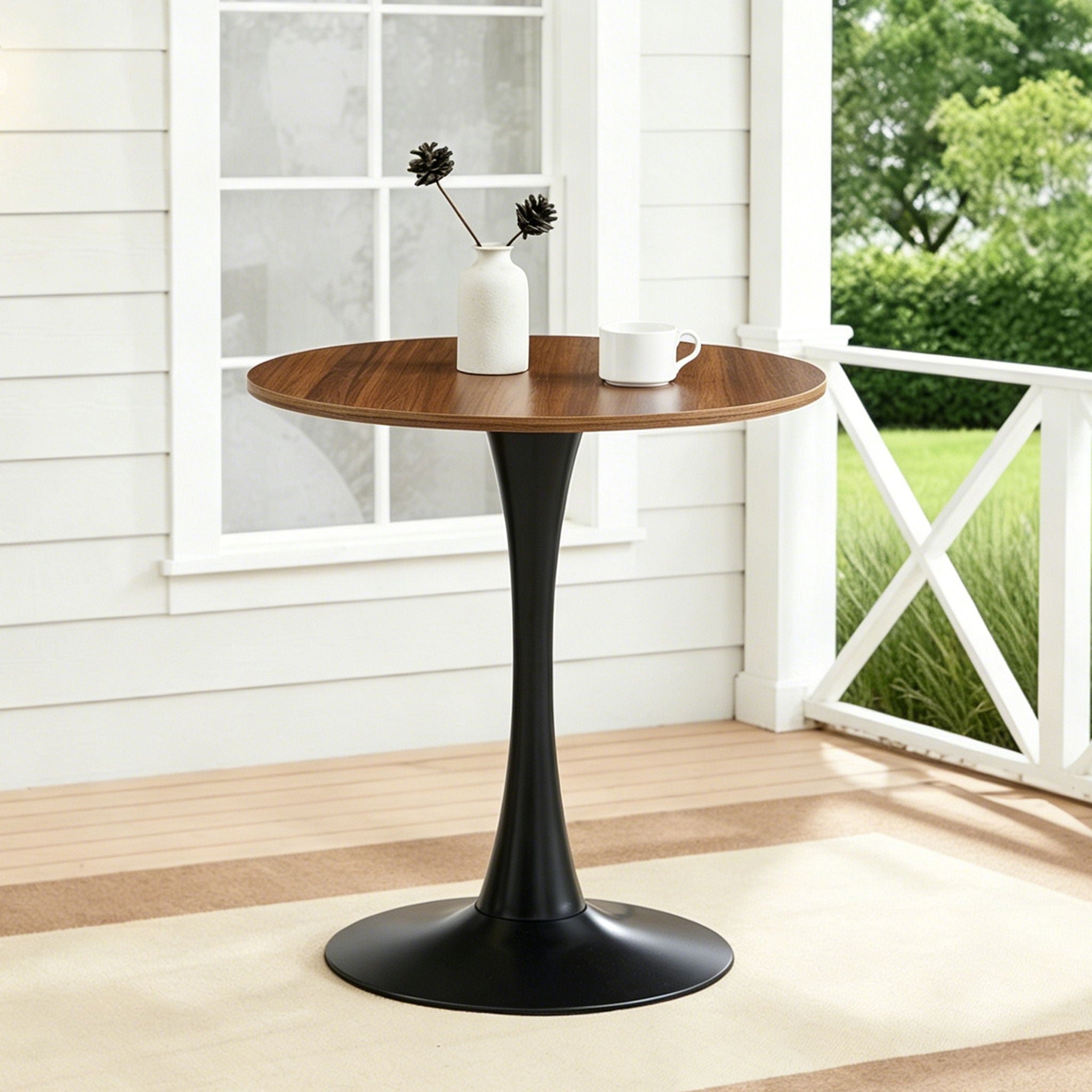 Round Dining Table With Tulip Style Base by Unique Piece Furniture