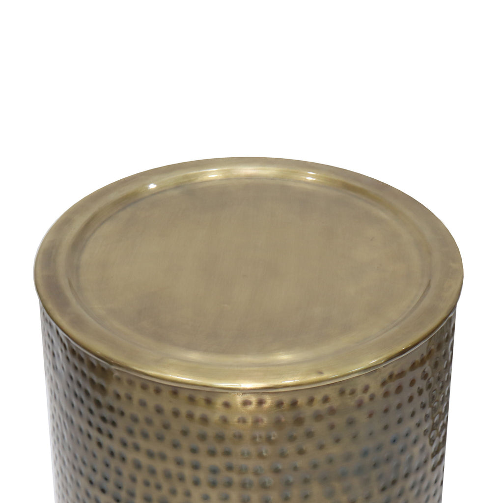 Corbin - Hammered Metal Side Table by Unique Piece Furniture