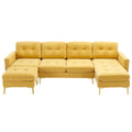 Modern L - Shape Convertible Sectional Sofa With Movable Ottoman by Unique Piece Furniture