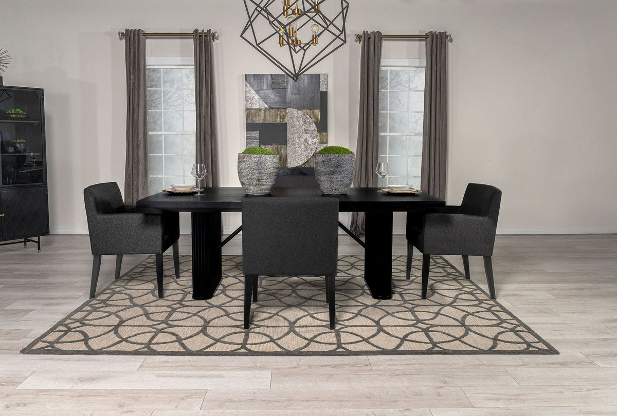 Catherine 5-piece Rectangular Dining Table Set Black by Unique Piece Furniture