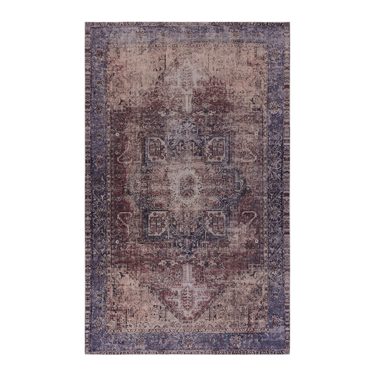 Maval - 3' X 5' Washable Area Rug - Burgundy by Unique Piece Furniture