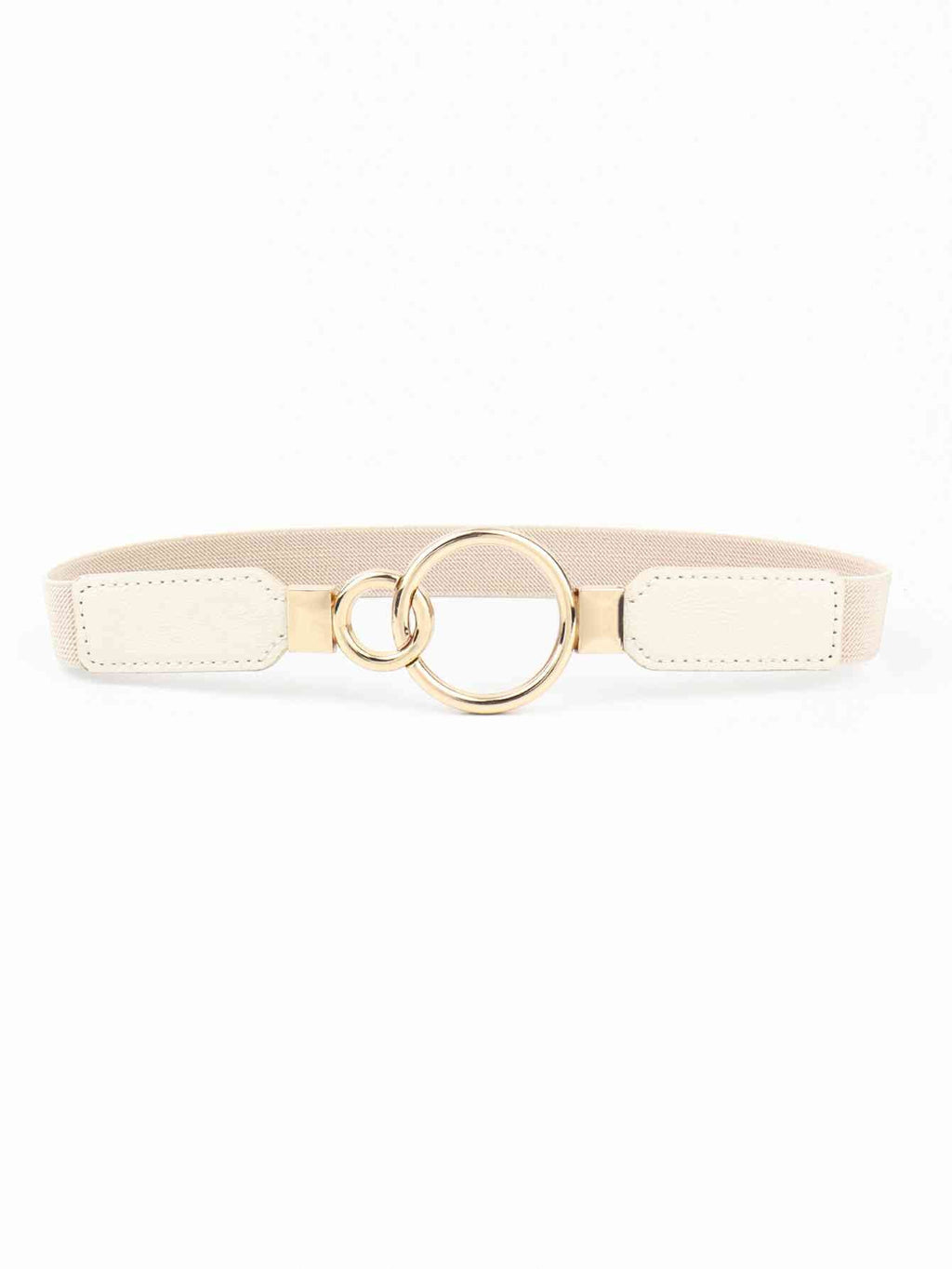 ElegantStyle Double Ring Buckle Elastic PU Belt – Adjustable Comfort Fit See size chart under “more details” by The Fashion Celestial