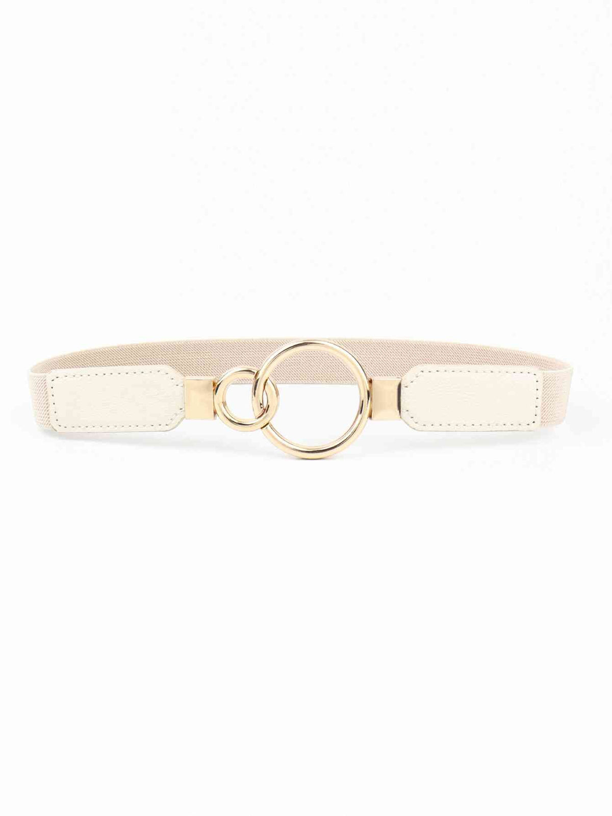 ElegantStyle Double Ring Buckle Elastic PU Belt – Adjustable Comfort Fit See size chart under “more details” by The Fashion Celestial