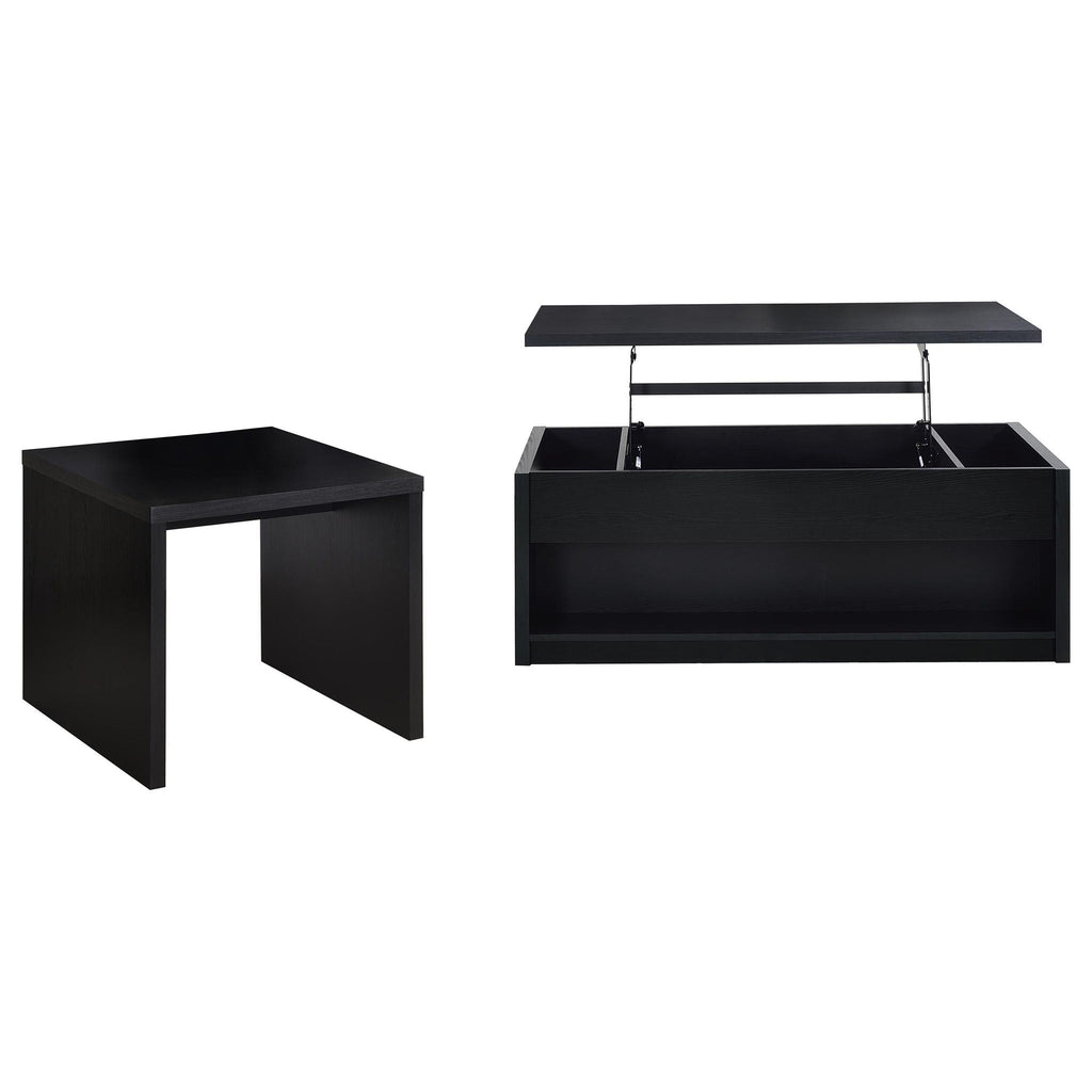Knapp 2-piece Lift Top Coffee Table Set Black by Unique Piece Furniture