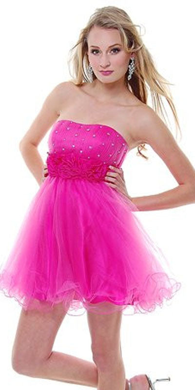 CLEARANCE - Cinderella Divine 414 Short A-Line Tulle Dress (Size 6) by DiscountDressShop