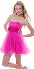 CLEARANCE - Cinderella Divine 414 Short A-Line Tulle Dress (Size 6) by DiscountDressShop