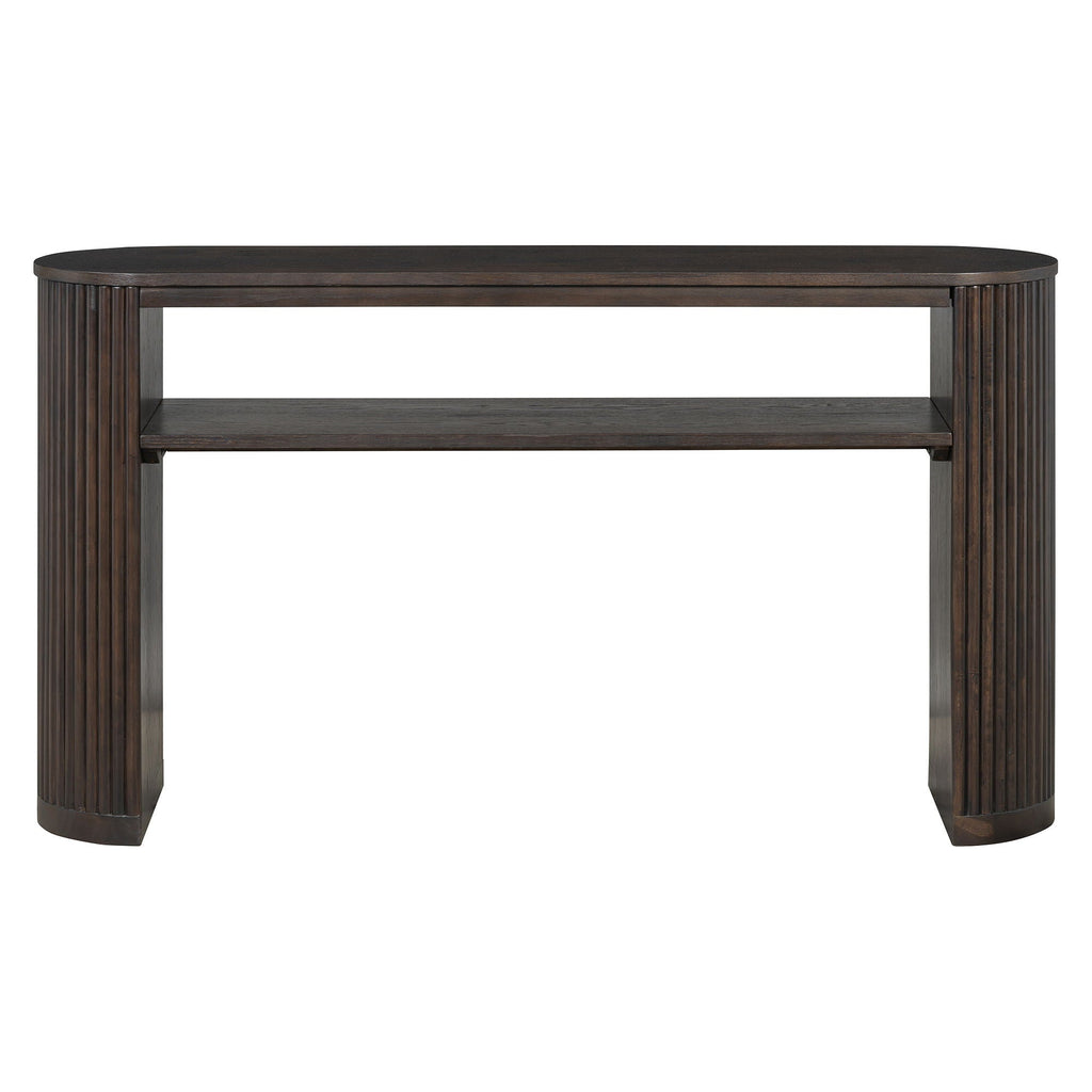 Console Table With Fluted Legs, Open Shelf by Unique Piece Furniture