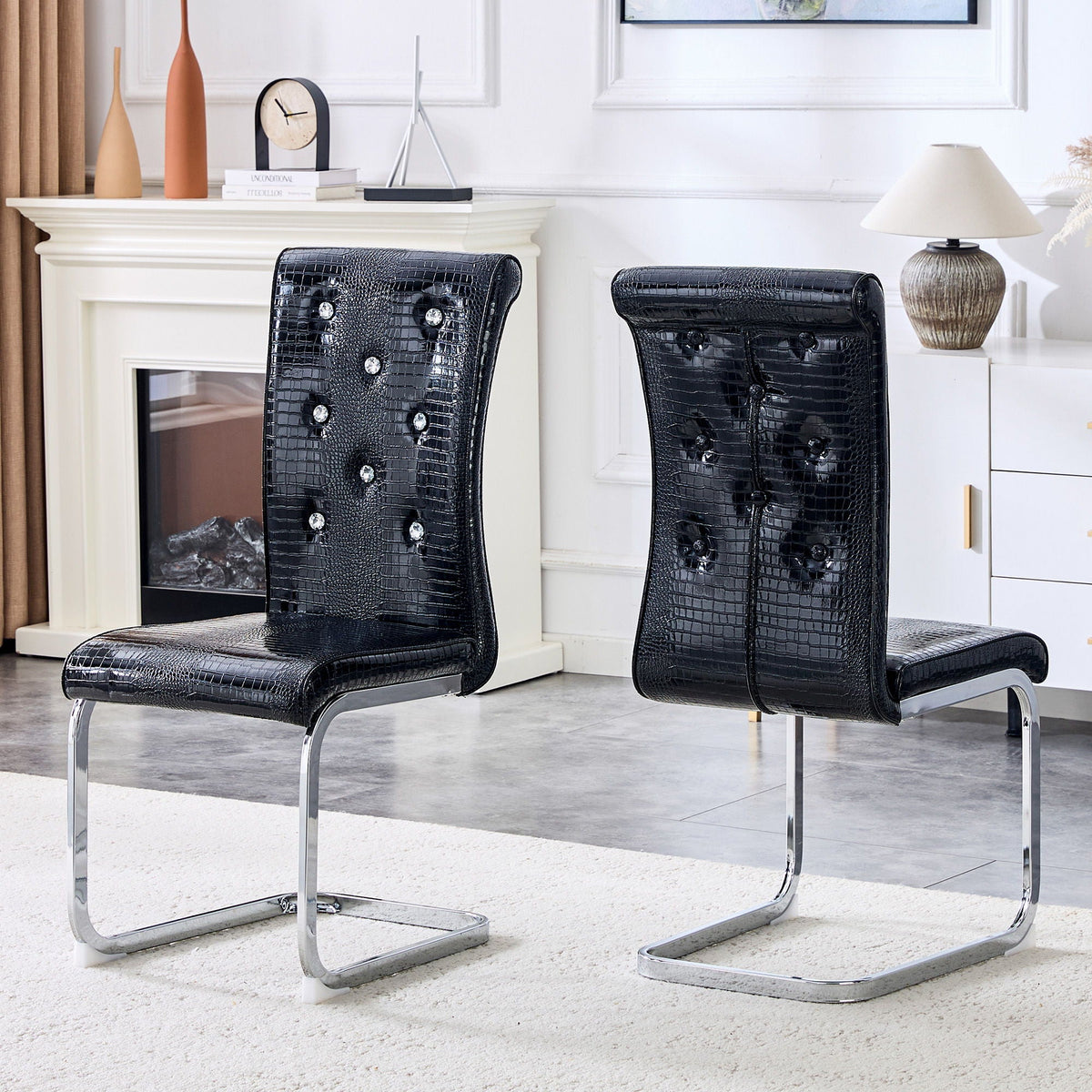 Elegant Design Upholstered Dining Chairs by Unique Piece Furniture