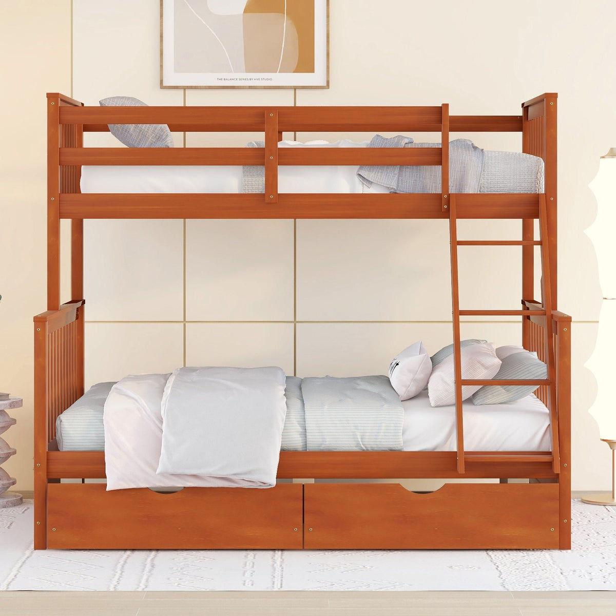 Bunk Bed With Ladders And 2 Storage Drawers by Unique Piece Furniture