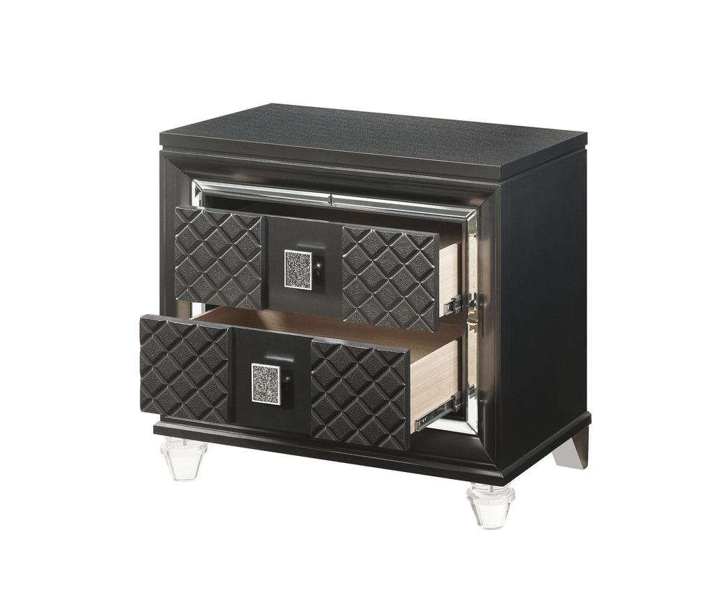 Sawyer - Metallic Nightstand - Gray by Unique Piece Furniture