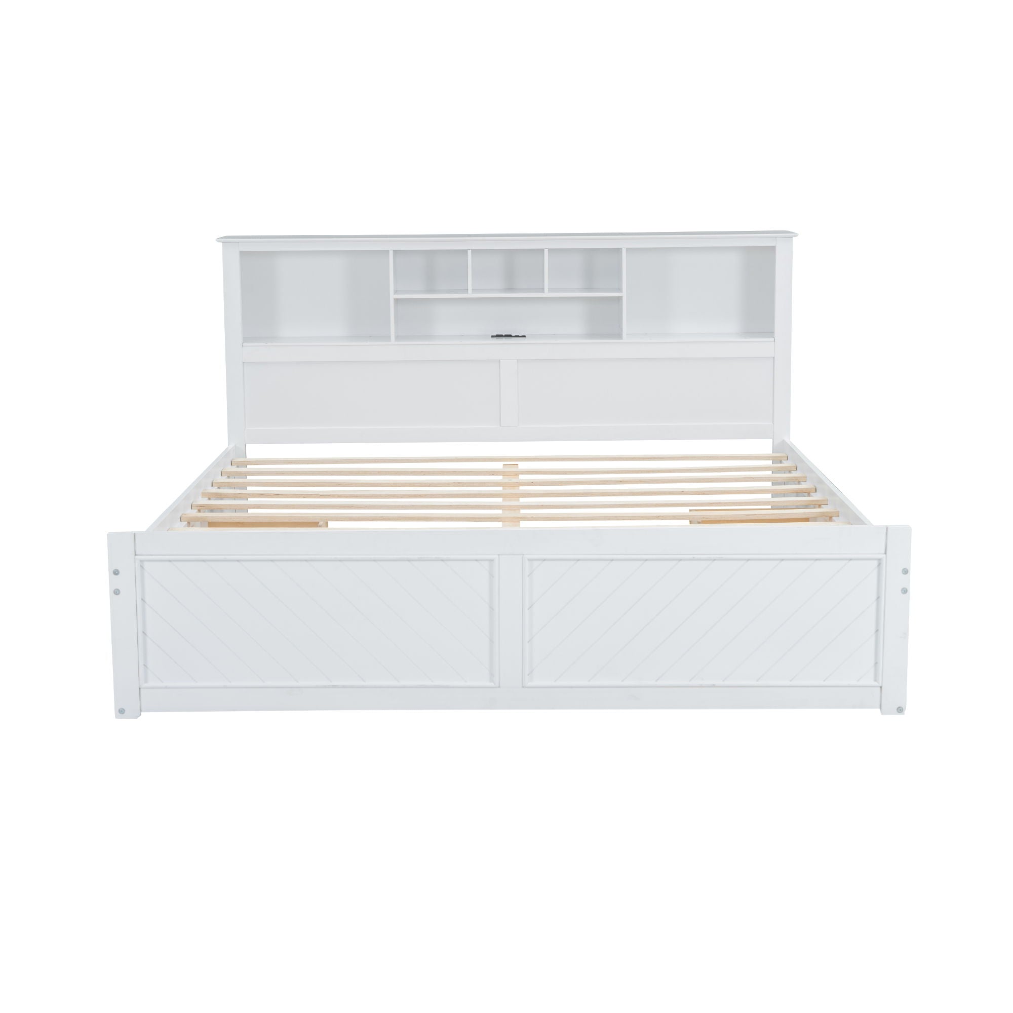 Platform Bed With Multi Storage Headboard, USB And Drawers by Unique Piece Furniture