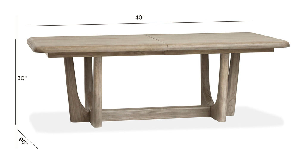 Braelyn - Extendable Trestle Dining Table - Dorian Gray by Unique Piece Furniture