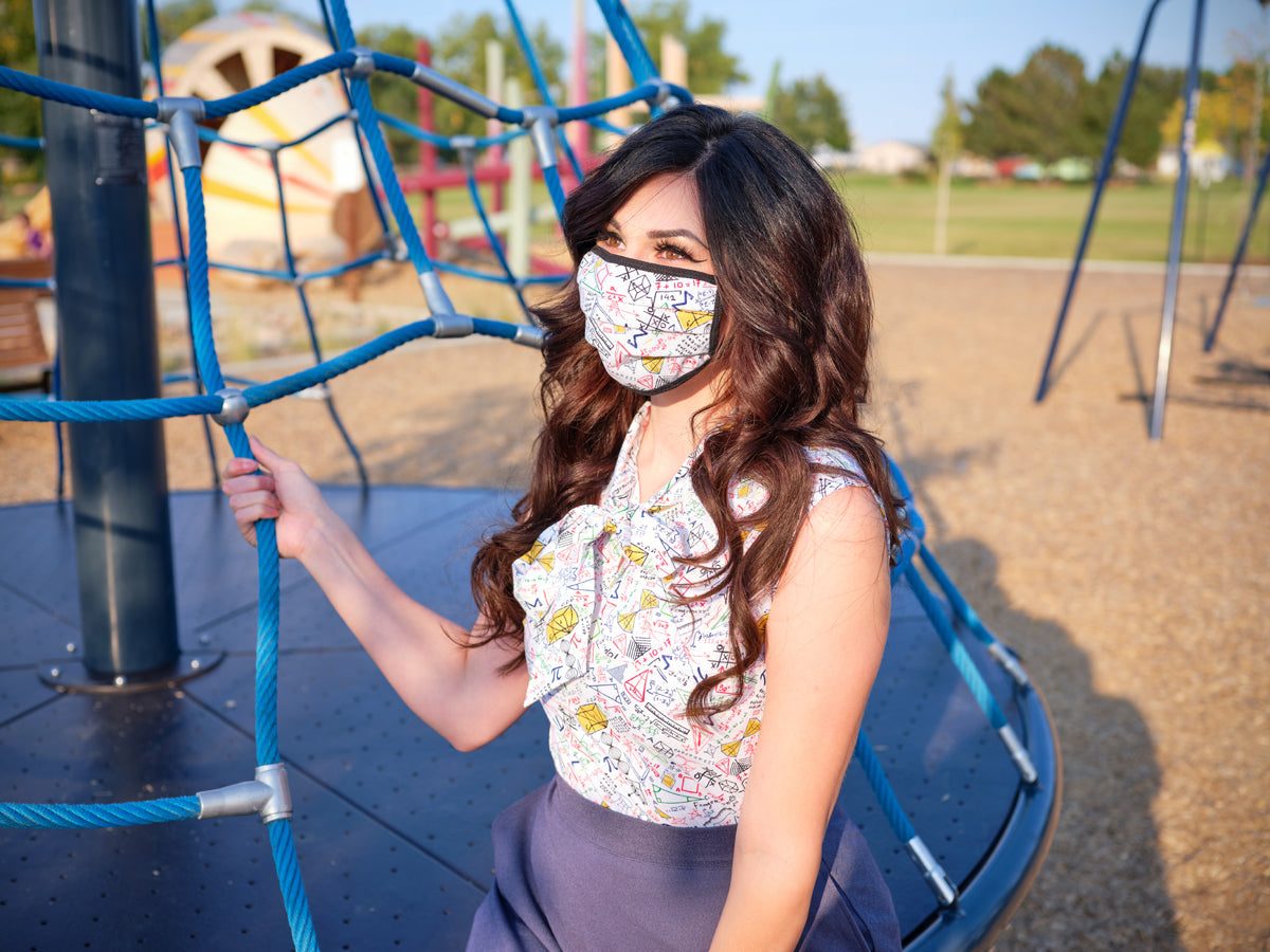 Celestial / Math Reversible Cotton Mask by Retrolicious