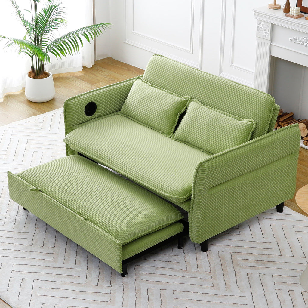 Modern Fabric Multi-Functional Sofa Bed With Adjustable Armrests And Backrests by Unique Piece Furniture