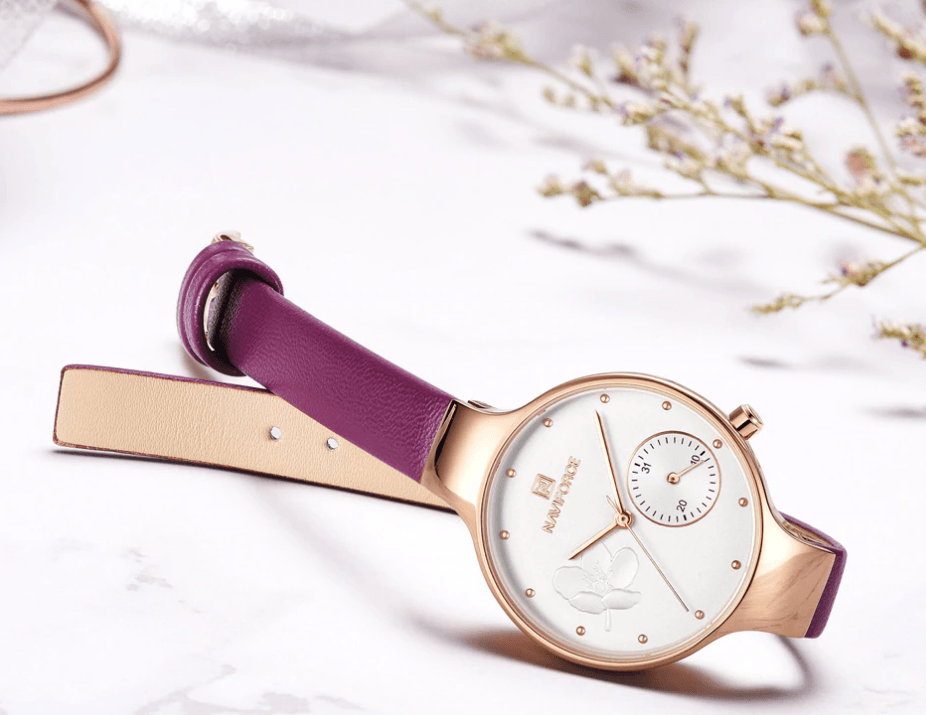 Elegant Women's Analog Quartz Watch With Leather Belt Waterproof Wristwatch Excellent Design Perfect Gift by Stevvex