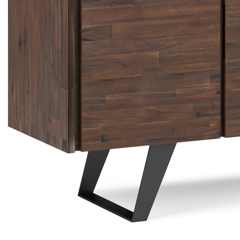 Lowry - Large 4 Door Sideboard Buffet - Distressed Charcoal Brown by Unique Piece Furniture