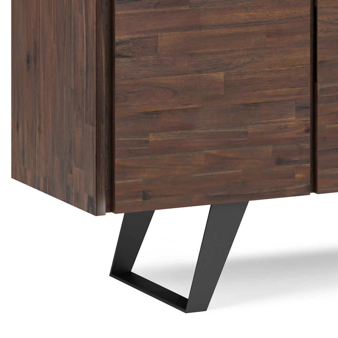 Lowry - Large 4 Door Sideboard Buffet - Distressed Charcoal Brown by Unique Piece Furniture