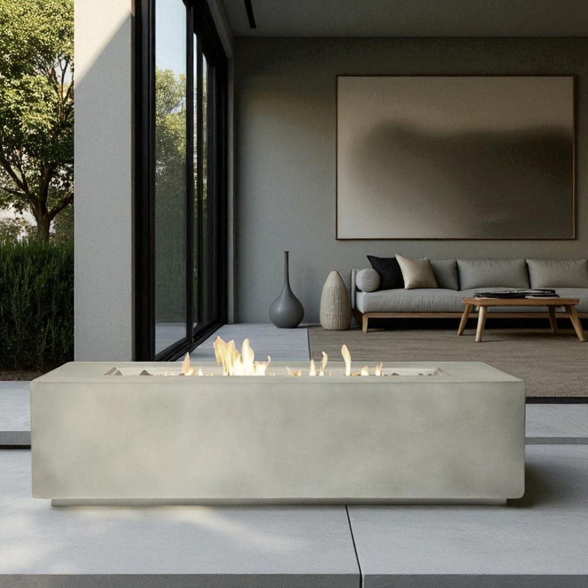 Lightweight Design Propane / Natural Gas Fire Pit Table by Unique Piece Furniture