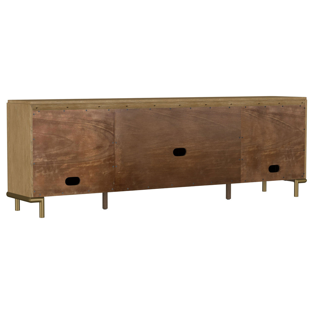 Arini Rattan Cane 2-door TV Stand Media Console Sand Wash by Unique Piece Furniture