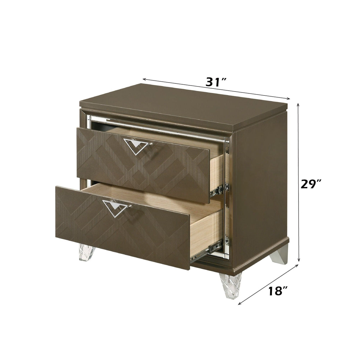 Skylar - Nightstand - Champagne by Unique Piece Furniture