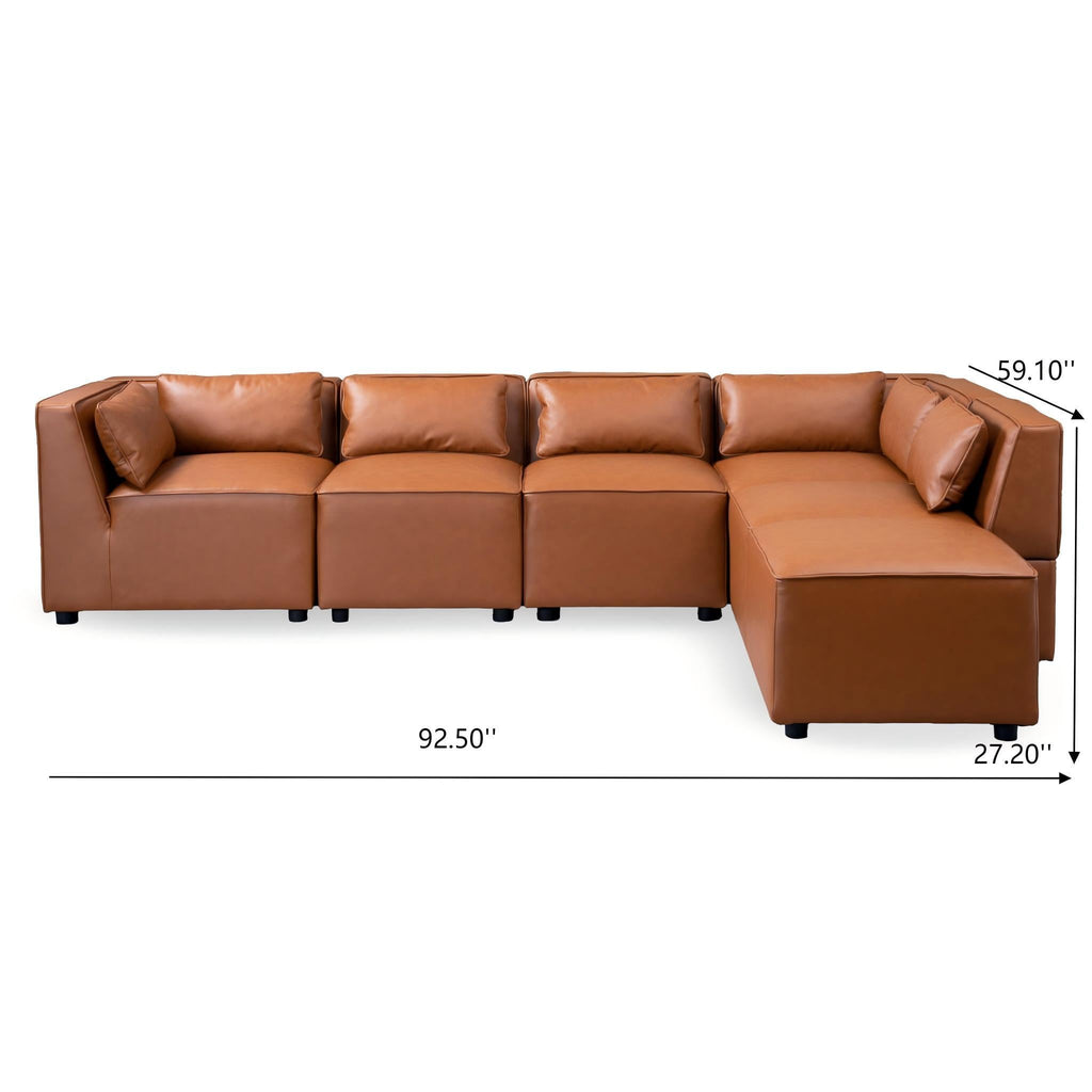 Wexford - Modular Sofa - Cognac by Unique Piece Furniture