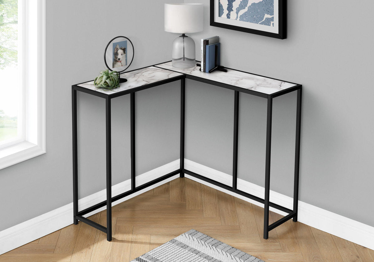 Corner Accent Console Table For Entryway, Unique L-Shaped Design by Unique Piece Furniture