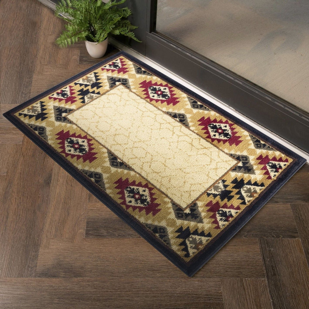 Tribes - 5'3" X 7'3" Polypropylene, Southwest Area Rug - Cream by Unique Piece Furniture