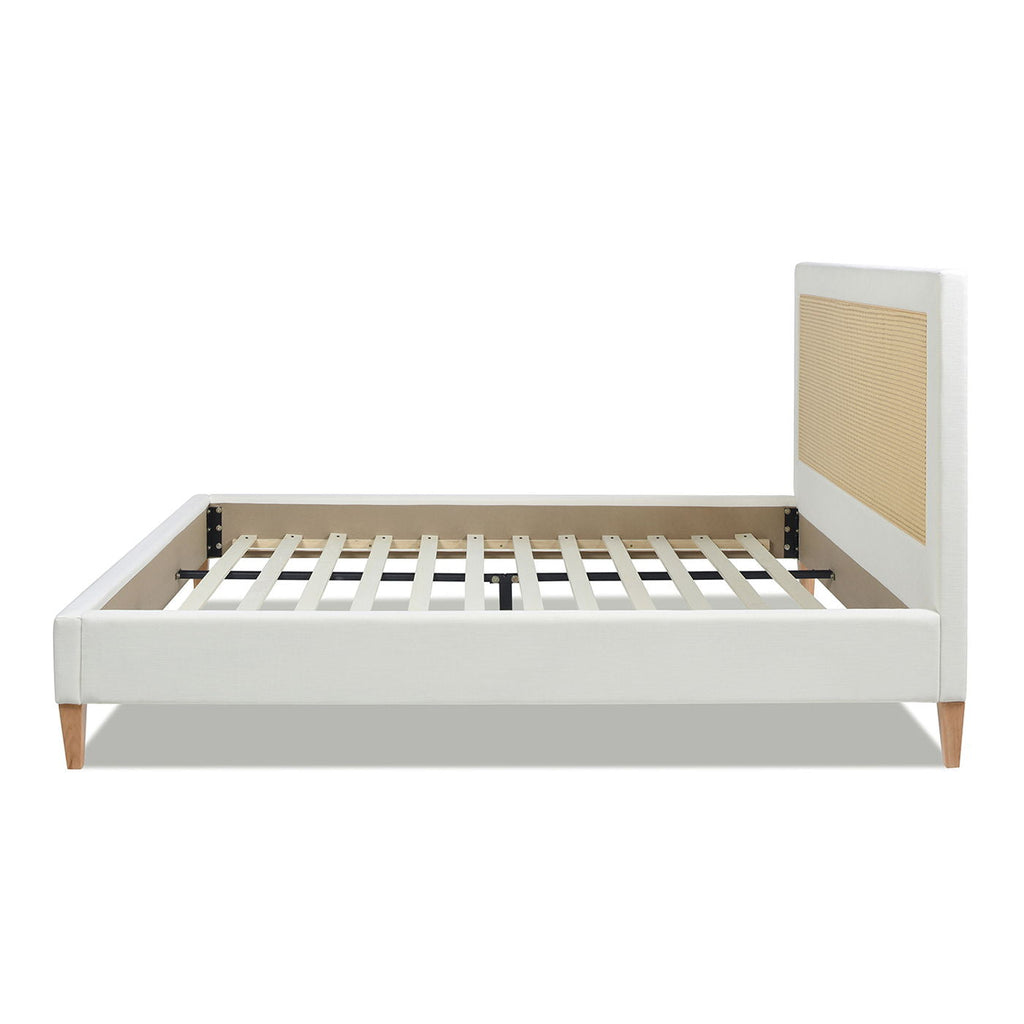 Haley - Upholstered Cane Back Platform Bed by Unique Piece Furniture