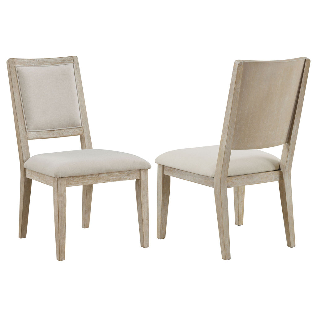 Trofello Cushioned Dining Side Chair White Washed (Set of 2) by Unique Piece Furniture