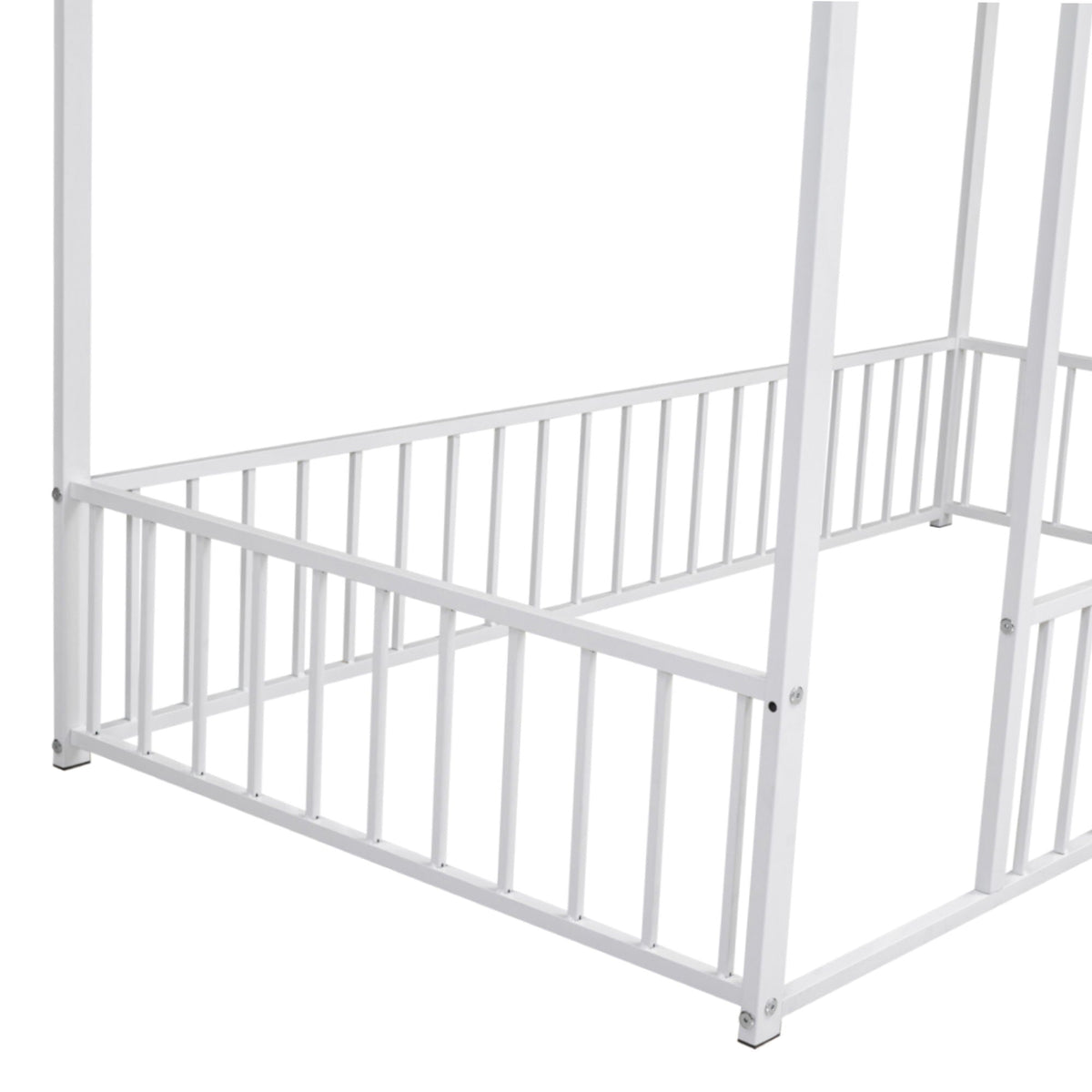 Metal Bed House Bed Frame With Fence by Unique Piece Furniture